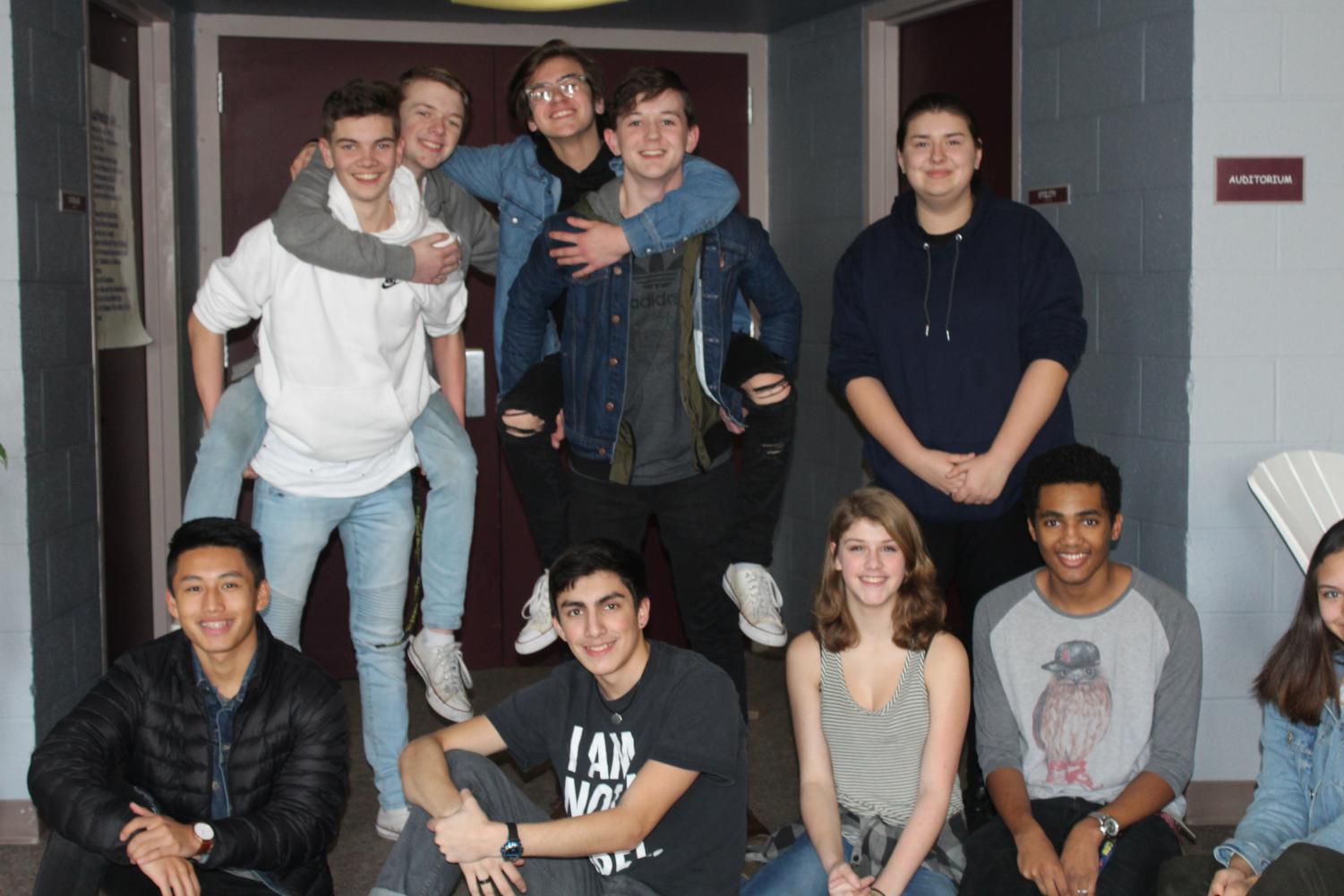CHS Drama Students. From Top Left to Right: Joseph Kaylor, Kaden Moss, Phillip Kushuba, Lukas Hurley, August Villalobos. Bottom Left to Right: Alex Vue, Christopher Mendez, Melody Howard, Trenton Ruffin, and Aliya Falls.