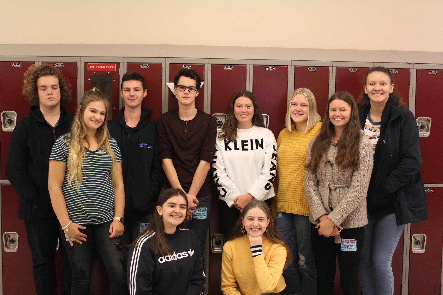 A group of Aussies gather outside of Rachel Davidson's 2nd period class. Every Aussie had some interesting things to say about their visit.