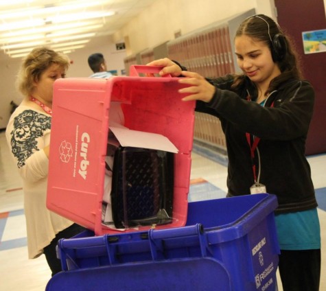 Abby seems thrilled when she gets the chance to help around school. 