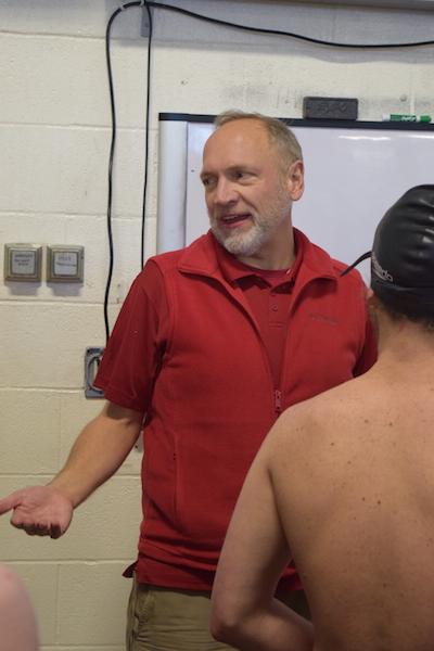 Rod Lundgren has been coaching the Centennial swimming team for a total of 18 years. Lundgren’s goal for this season is place as high possible in the league championships.
 