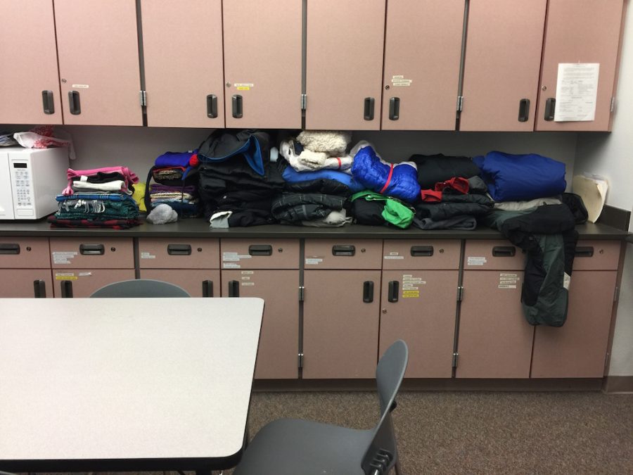 Warm clothes can be donated or picked up from the main office.