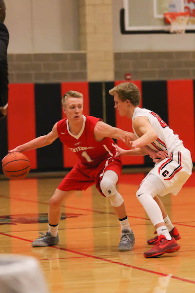 Zane Hewitt, senior, clears space at Clackamas earlier this month.  Hewitt is one of eight seniors on this years team.