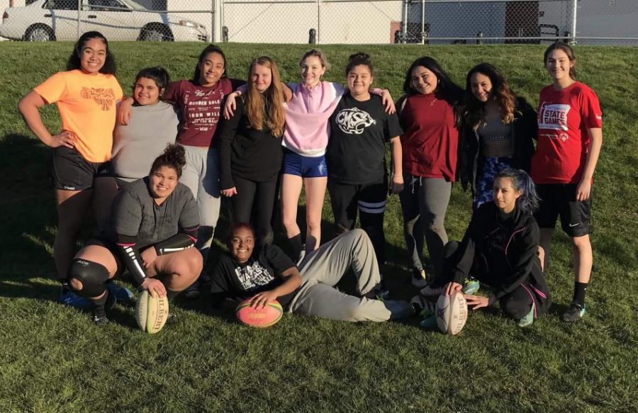 Girls Rugby Team.